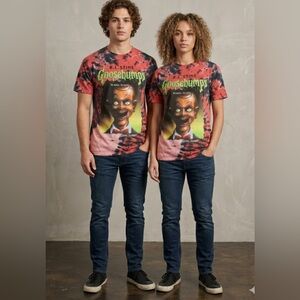 Goosebumps Tie-Dye Tee - Red & Black unisex